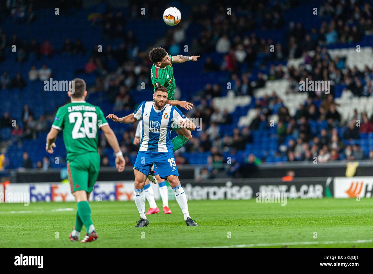 David Lopez during the match between RCD Espanyol and Wolverhampton Wanderers FC, corresponding to the second leg of the round of 32 of the Europa League, played at the RCDE Stadium, on 27th February 2020, in Barcelona, Spain. (Photo by Xavier Ballart/Urbanandsport/NurPhoto) Stock Photo