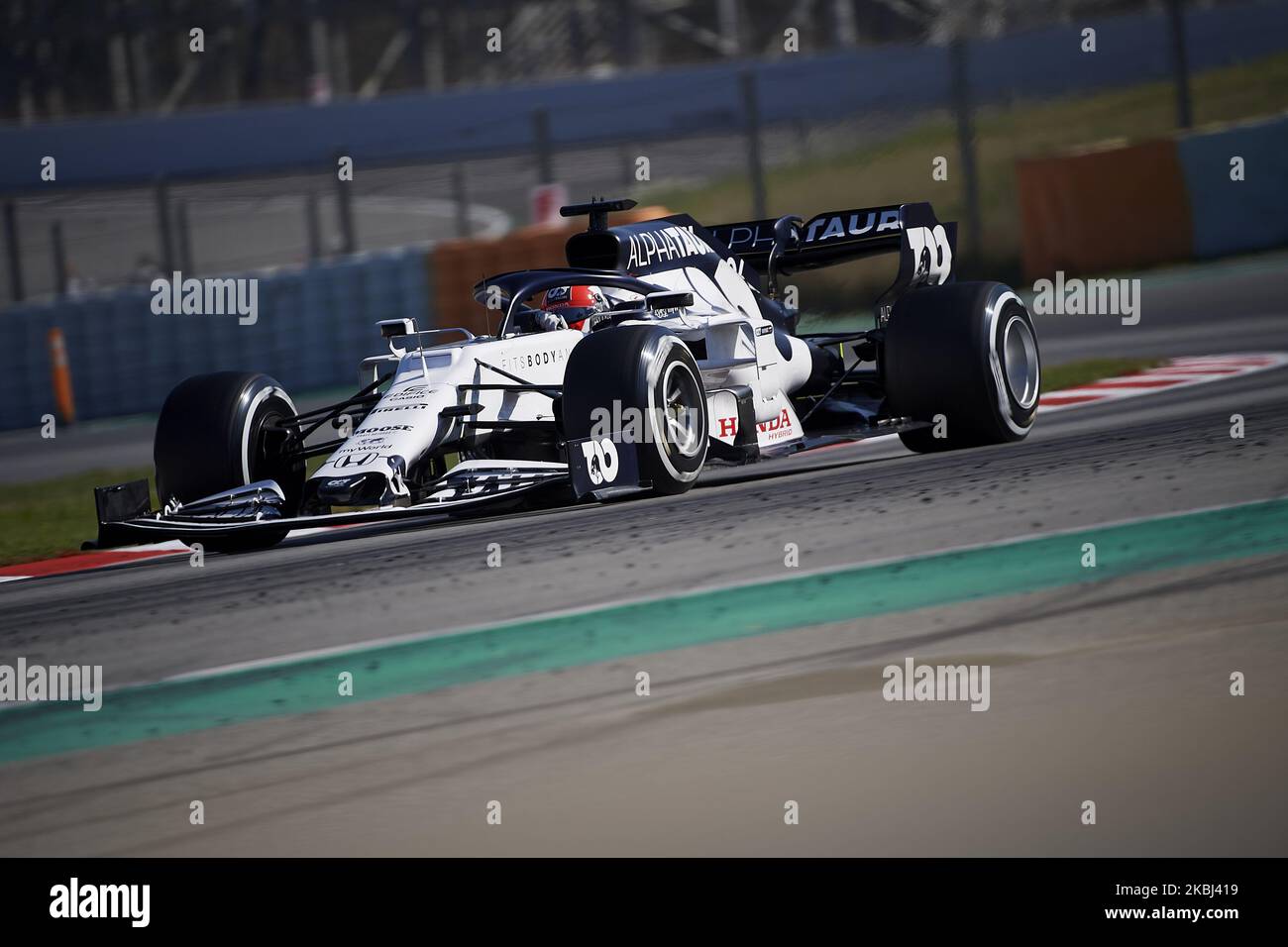 Daniil Kvyat of Russia driving the (26) Scuderia AlphaTauri Honda during day three of Formula 1 Winter Testing at Circuit de Barcelona-Catalunya on February 21, 2020 in Barcelona, Spain. (Photo by Jose Breton/Pics Action/NurPhoto) Stock Photo