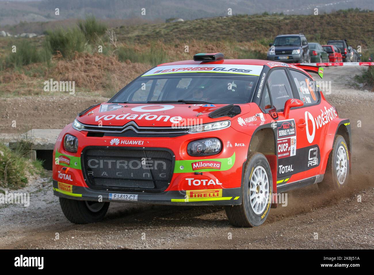 Jose Pedro Fontes (PRT) and Ines Ponte (PRT) in Citroen C3 R5 of Citroen Vodafone Team in action during the Rallye Serras de Fafe e Felgueiras 2020 in Fafe - Portugal, on February 28, 2020. (Photo by Jose Mendes / DPI / NurPhoto) Stock Photo