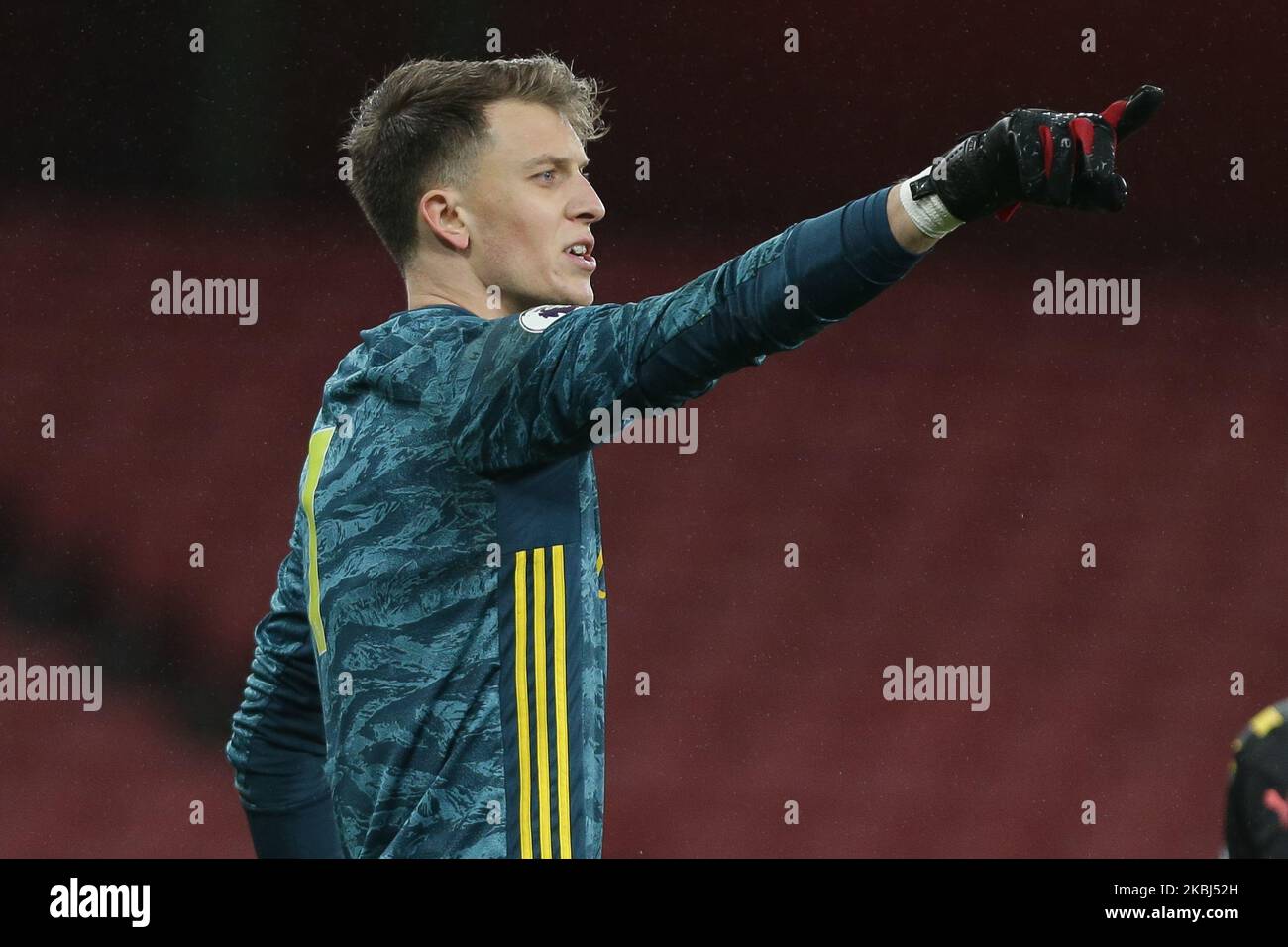 Matt Macey of Arsenal u23 during the Premier League 2 match between Arsenal Under 23 and Manchester City Under 23 at the Emirates Stadium, London on Saturday 29th February 2020. (Photo by Jacques Feeney/MINews/NurPhoto) Stock Photo