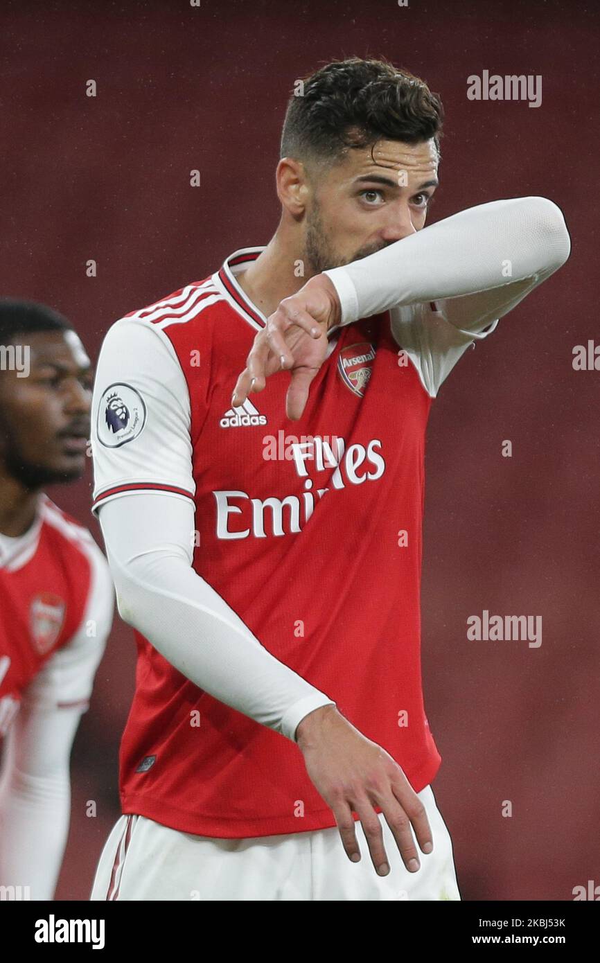 Pablo Mari of Arsenal u23 during the Premier League 2 match between Arsenal Under 23 and Manchester City Under 23 at the Emirates Stadium, London on Saturday 29th February 2020. (Photo by Jacques Feeney/MINews/NurPhoto) Stock Photo