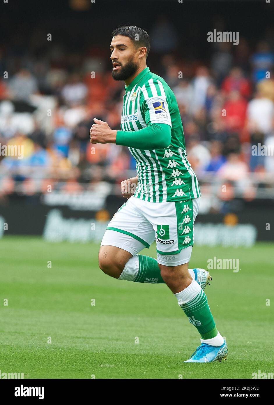 Nabil Fekir of Real Betis during the La Liga Santander match between Valencia and Real Betis at Estadio de Mestalla on February 29, 2020 in Valencia, Spain (Photo by Maria Jose Segovia/NurPhoto) Stock Photo