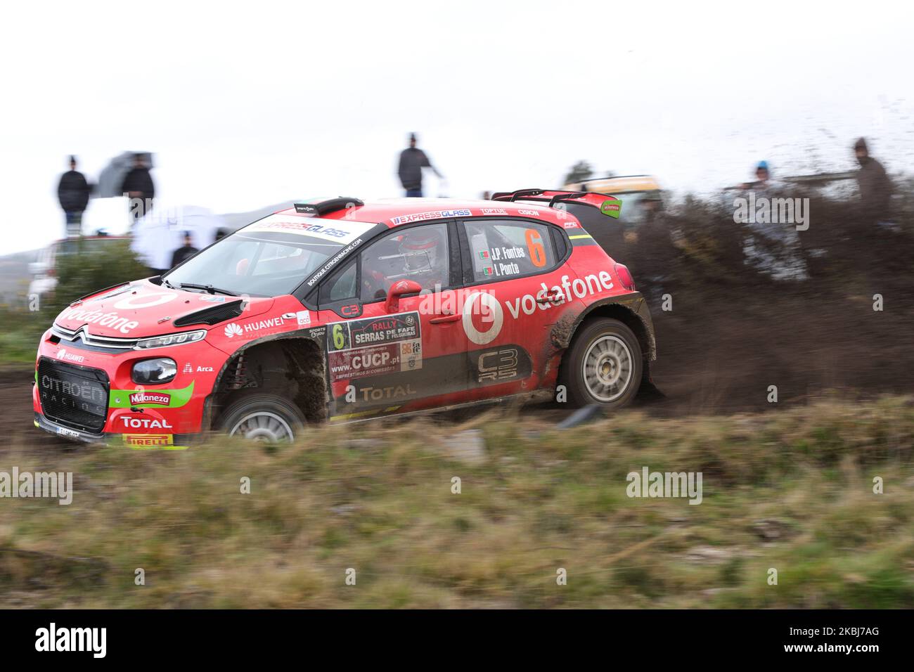 Jose Pedro Fontes (PRT) and Ines Ponte (PRT) in Citroen C3 R5 of Citroen Vodafone Team in action during the Rallye Serras de Fafe e Felgueiras 2020 in Fafe - Portugal, on February 28, 2020. (Photo by Paulo Oliveira/NurPhoto) Stock Photo