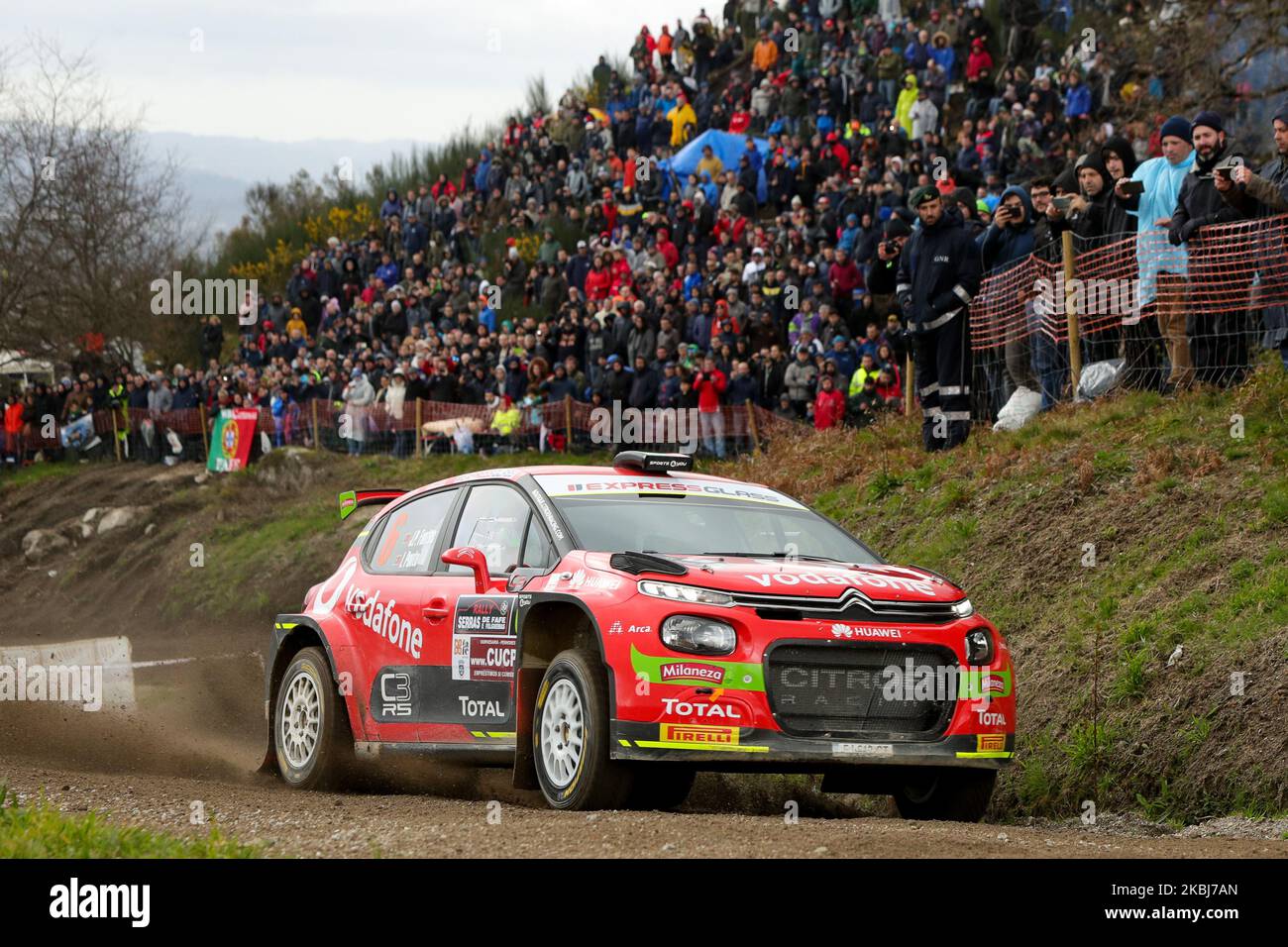 Jose Pedro Fontes (PRT) and Ines Ponte (PRT) in Citroen C3 R5 of Citroen Vodafone Team in action during the Rallye Serras de Fafe e Felgueiras 2020 in Fafe - Portugal, on February 28, 2020. (Photo by Paulo Oliveira/NurPhoto) Stock Photo
