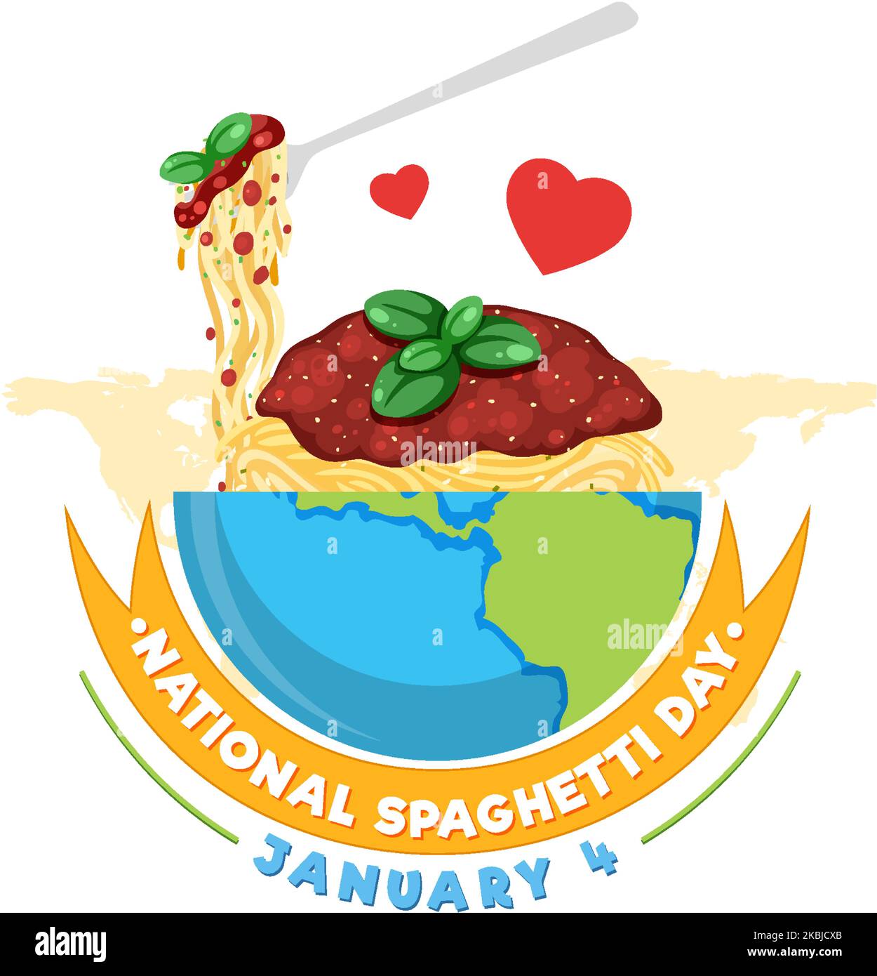 National Spaghetti Day Banner Design illustration Stock Vector Image