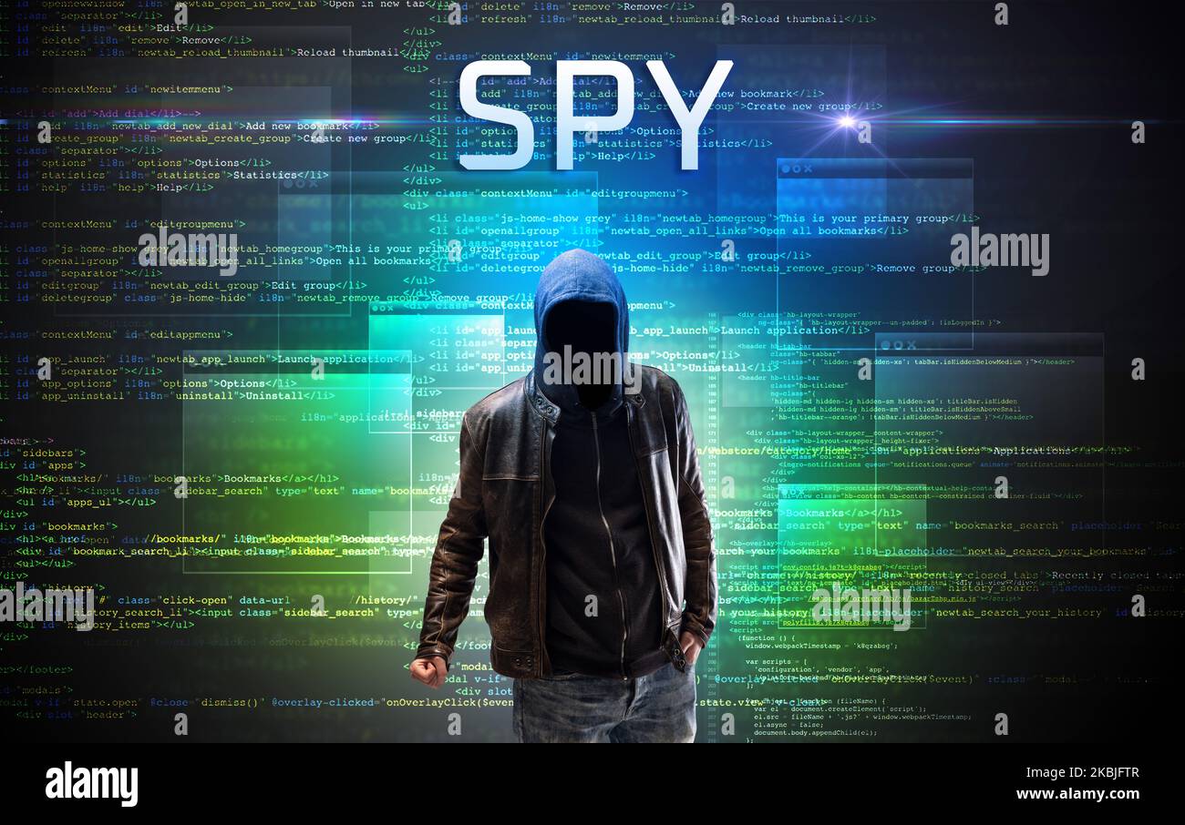 Hacker Code. No Backround Faceless hacker on code background Stock Photo - Alamy