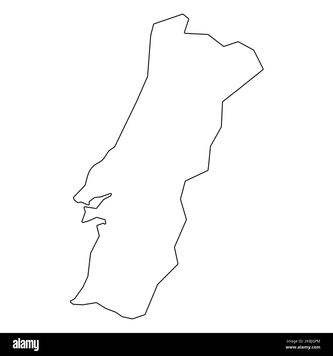 Portugal Outline Silhouette Map Illustration With Districts. Royalty Free  SVG, Cliparts, Vectors, and Stock Illustration. Image 75080275.