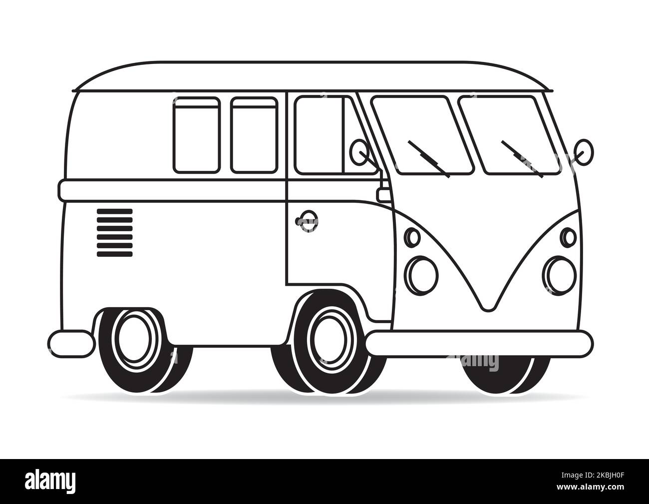 An old German transport vehicle in side view Stock Vector