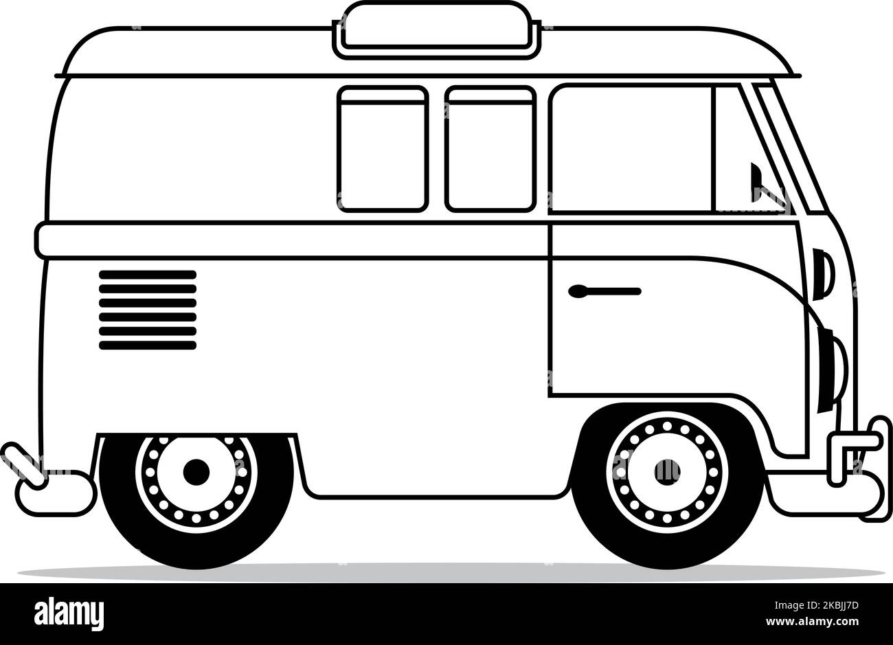 old-ford-bus-stock-vector-images-alamy