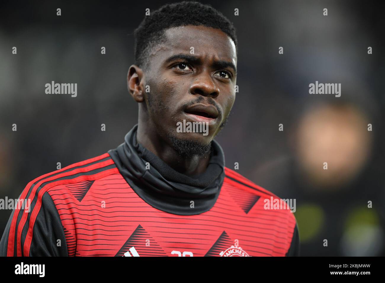 Axel Tuanzebe (38) of Manchester United during the FA Cup match between Derby County and Manchester United at the Pride Park, Derby on Thursday 5th March 2020. (Photo by Jon Hobley/MI News/NurPhoto) Stock Photo