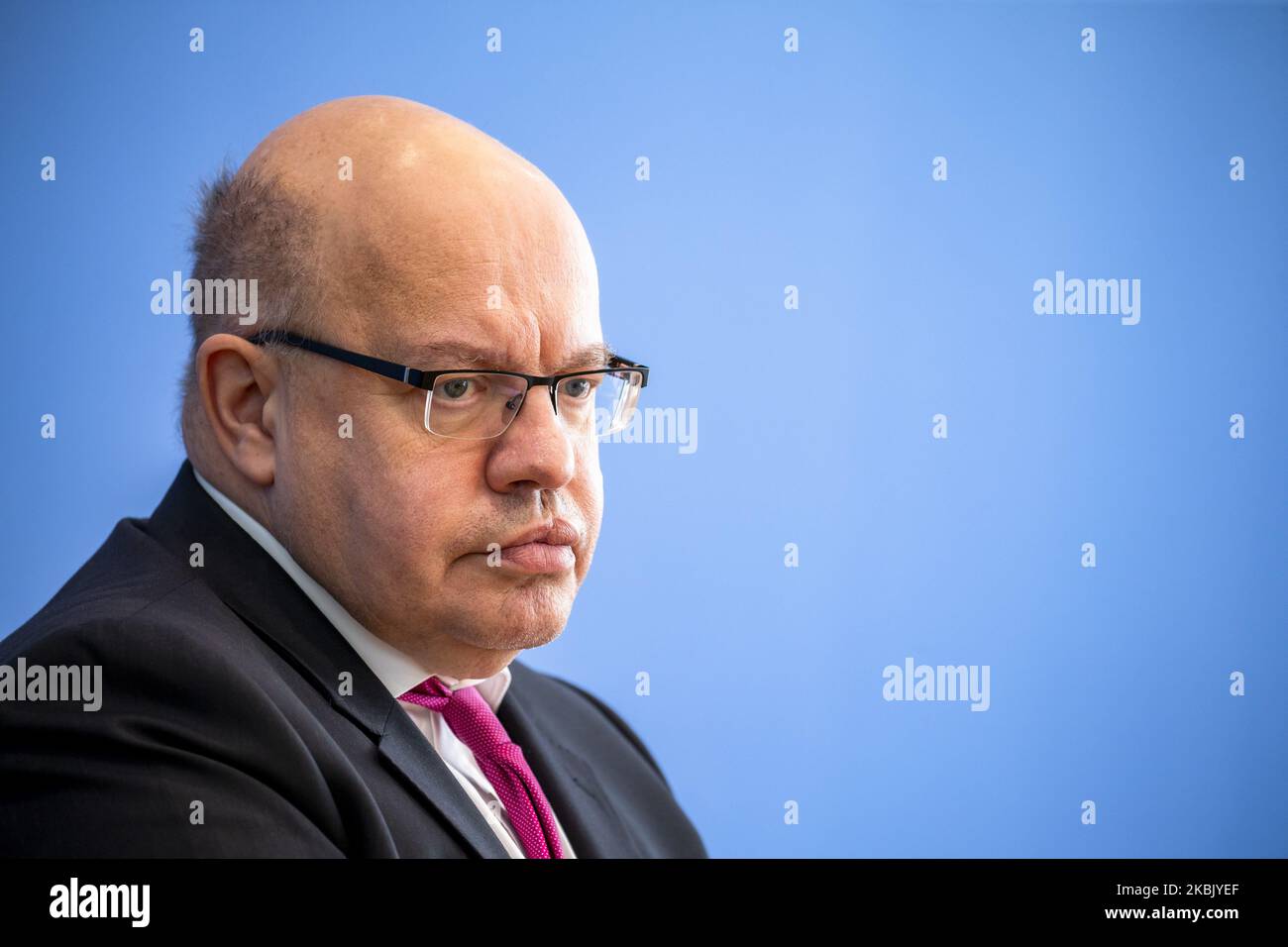 German Economy Minister Peter Altmeier attends a press conference to announce measures to contrast the economic consequences of the Coronavirus crise at the Bundespressekonferenz in Berlin, Germany on Marsch 13, 2020. (Photo by Emmanuele Contini/NurPhoto) Stock Photo
