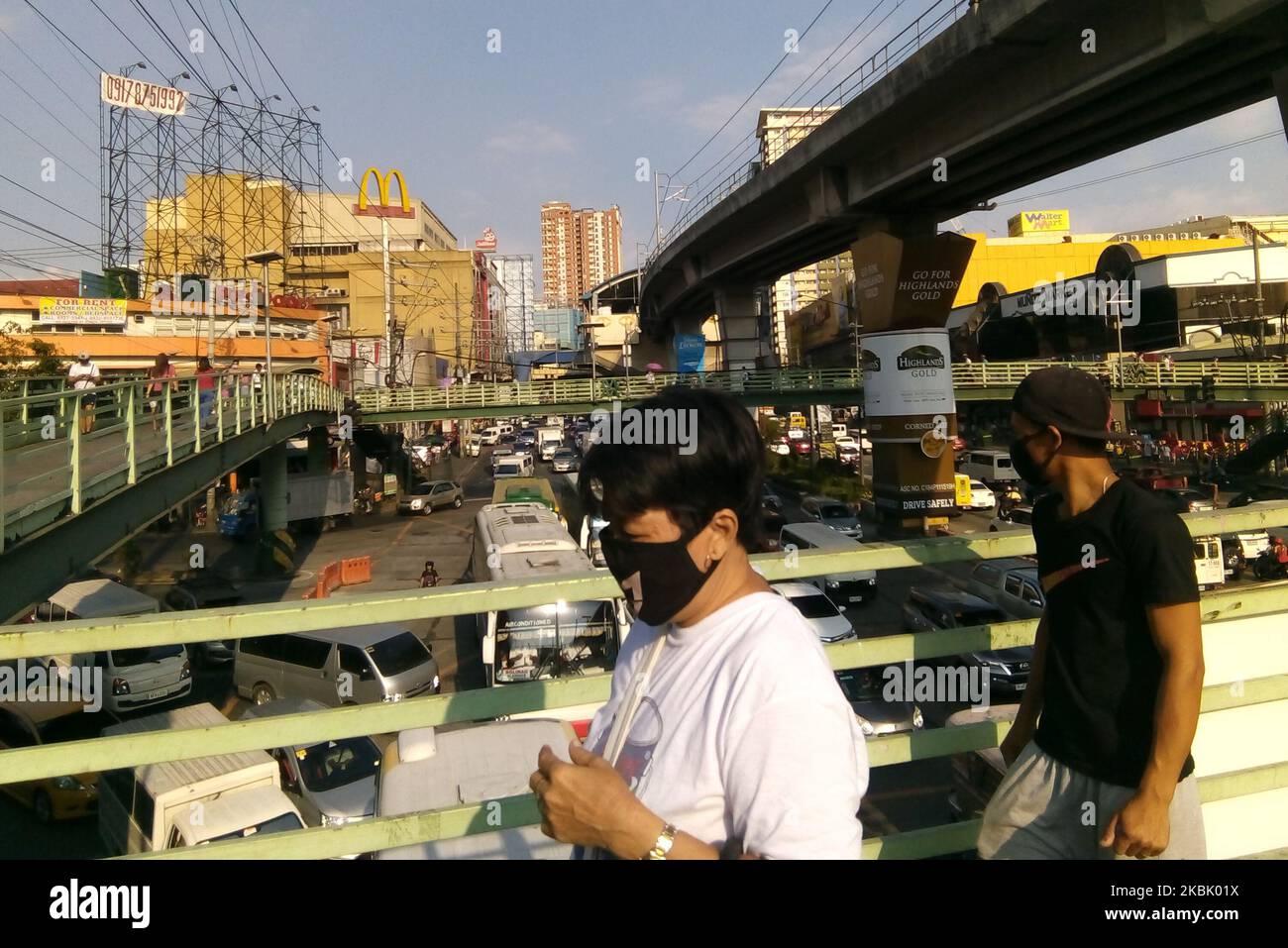 Vehicle congestion builds up along EDSA in Quezon City, east of Manila ...