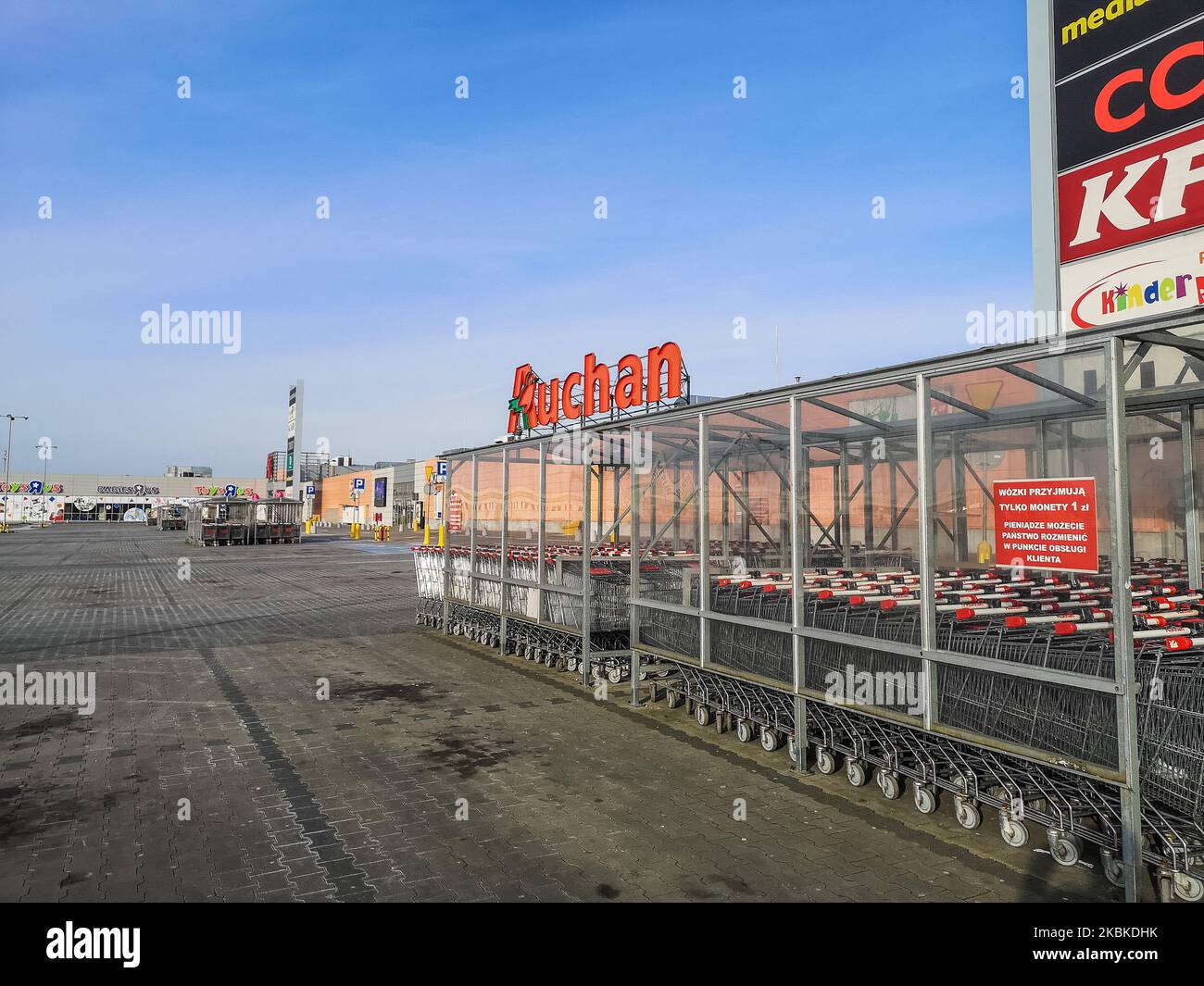 Auchan trolley hi-res stock photography and images - Alamy