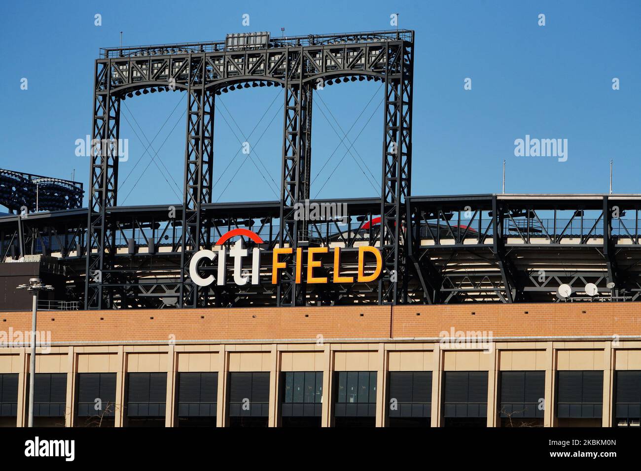 A view of an empty parking area of Citifield in the borough of Queens amid the Covid-19(Coronavirus) on March 27, 2020 (Photo by John Nacion/NurPhoto) Stock Photo