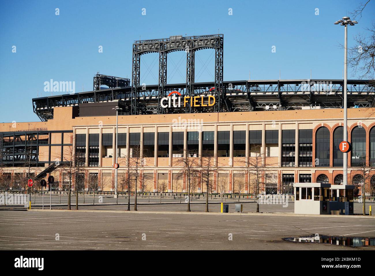 A view of an empty parking area of Citifield in the borough of Queens amid the Covid-19(Coronavirus) on March 27, 2020 (Photo by John Nacion/NurPhoto) Stock Photo