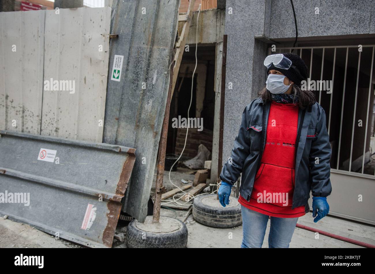 Desislava Badinova on her way to elderly man's house in order to help