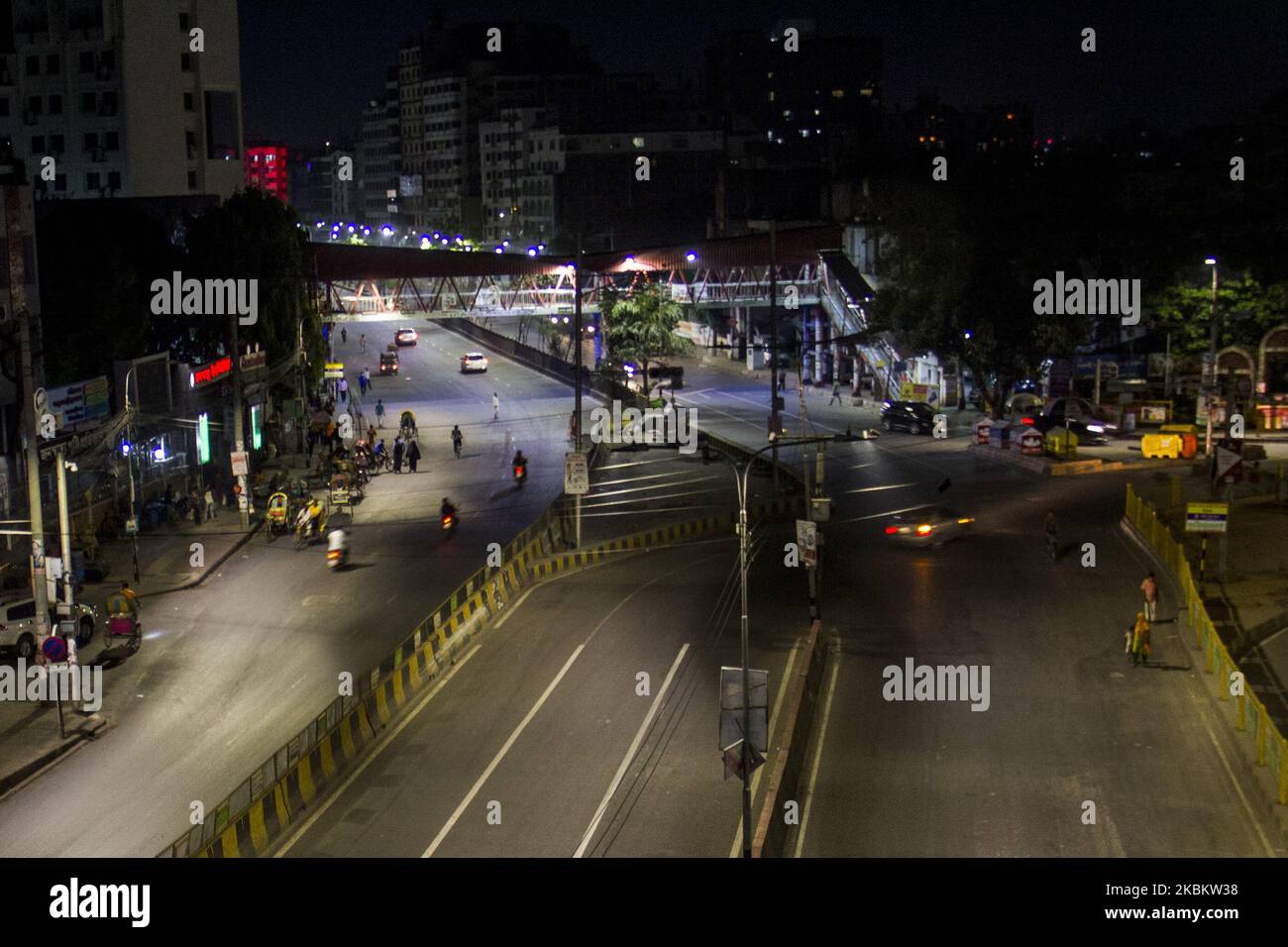 A general view of Dhaka, Bangladesh, on March 31, 2020 during the emergency of Coronavirus. (Photo by Khandaker Azizur Rahman Sumon/NurPhoto) Stock Photo