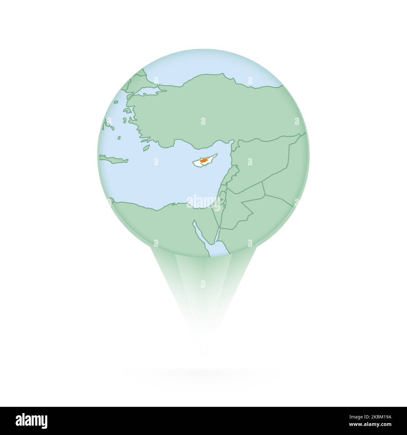 Cyprus Map Stylish Location Icon With Cyprus Map And Flag Green Pin Cyprus Map Stylish Location Icon With Cyprus Map And Flag Green Pin