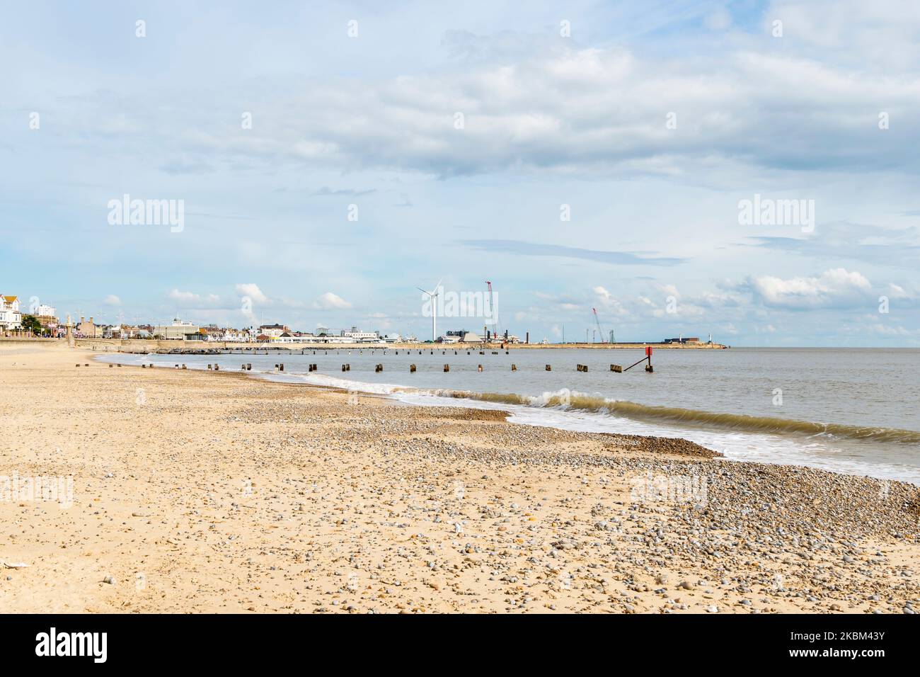 View of Lowestoft harbour from soufh pier 2022 Stock Photo
