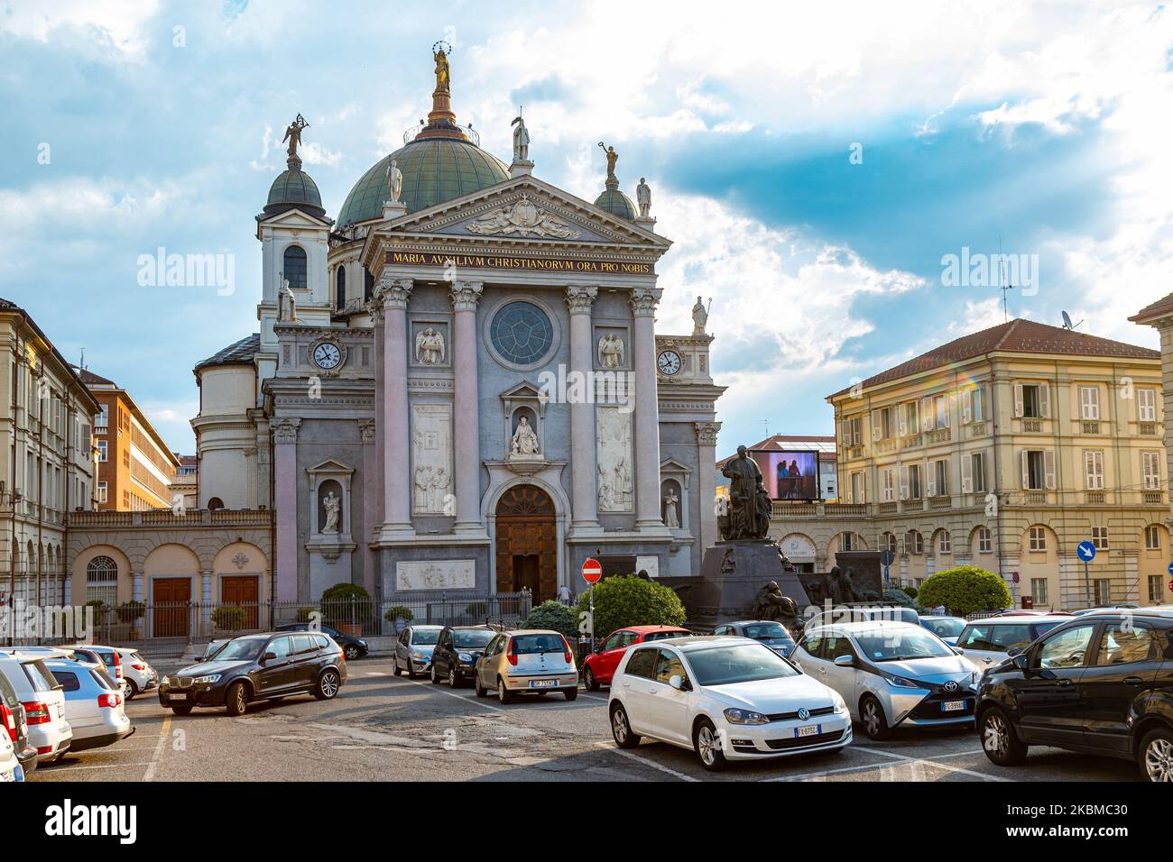 Piazza Santa Maria Ausiliatrice Roma Facade of the Basilica of Santa Maria Ausiliatrice, Church with a
