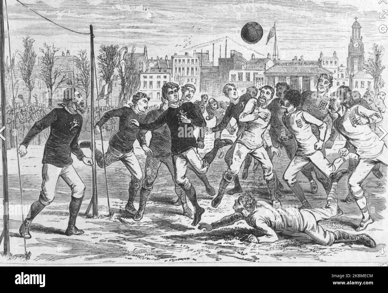 ENGLAND v SCOTLAND  at The Oval, London, in April 1879. England won 5-4 Stock Photo