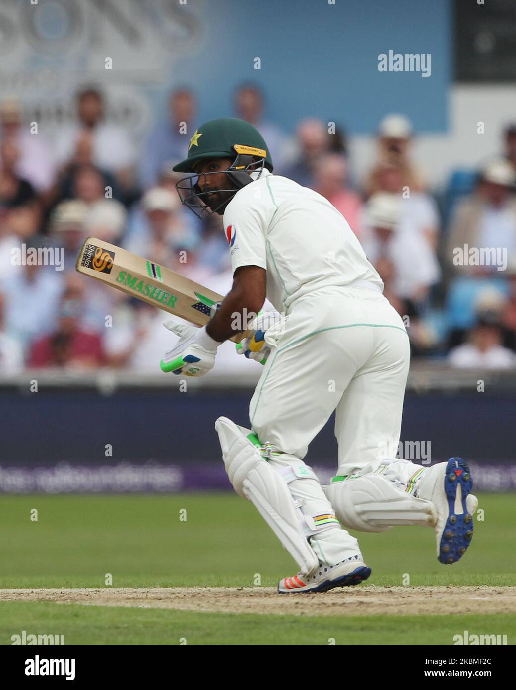 Pakistan's Asad Shafiq batting during the first day of the Second Nat West Test match between England and Pakistan at Headingley Cricket Ground, Leeds on Friday 1st June 2018. (Photo by Mark Fletcher/MI News/NurPhoto) Stock Photo