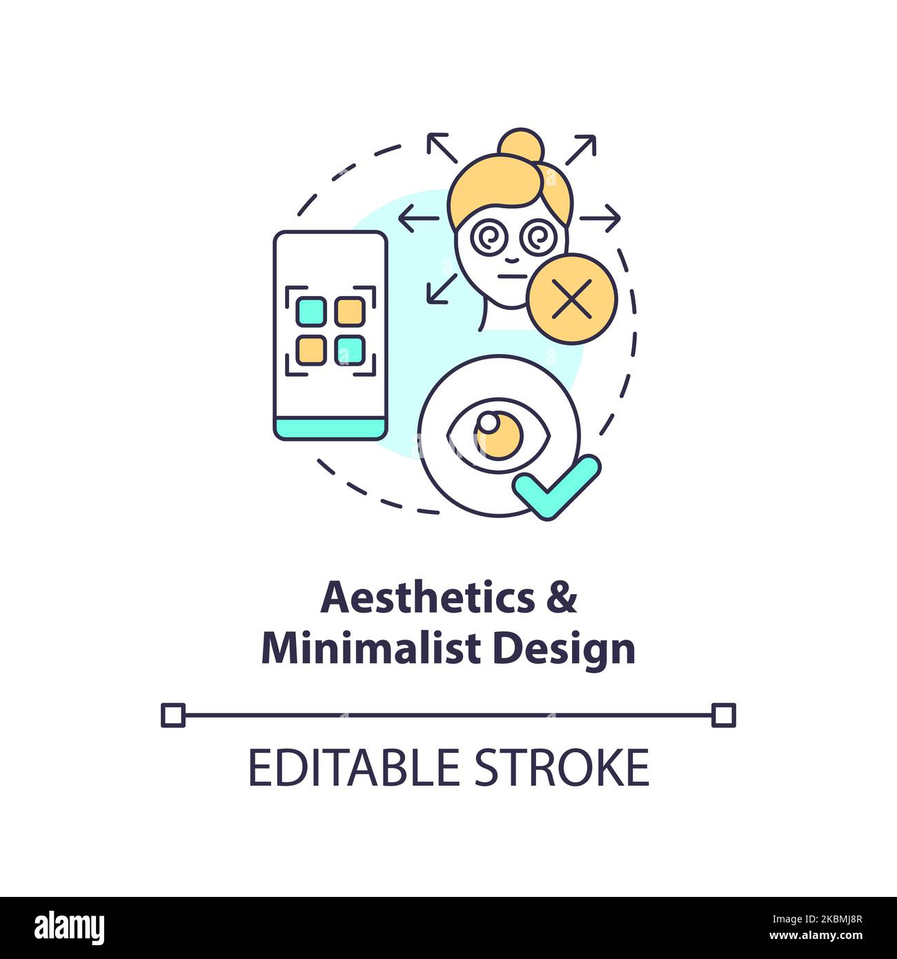 Aesthetics and minimalist design concept icon Stock Vector Image & Art