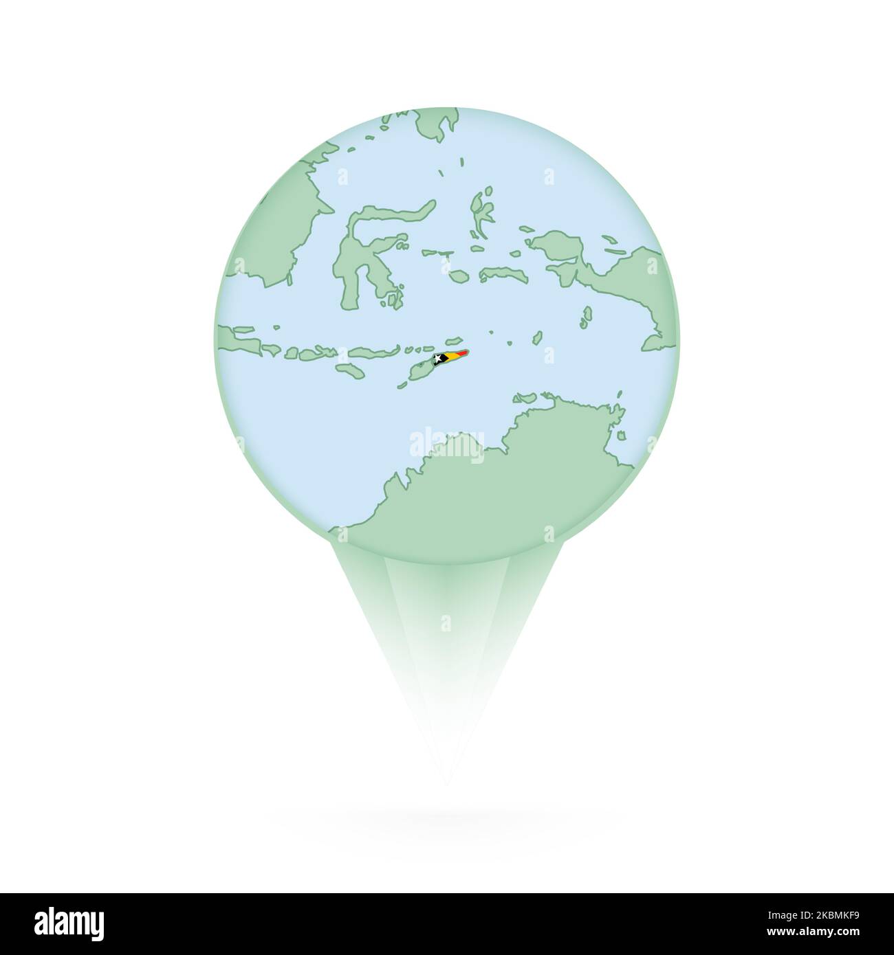 East Timor map, stylish location icon with East Timor map and flag ...