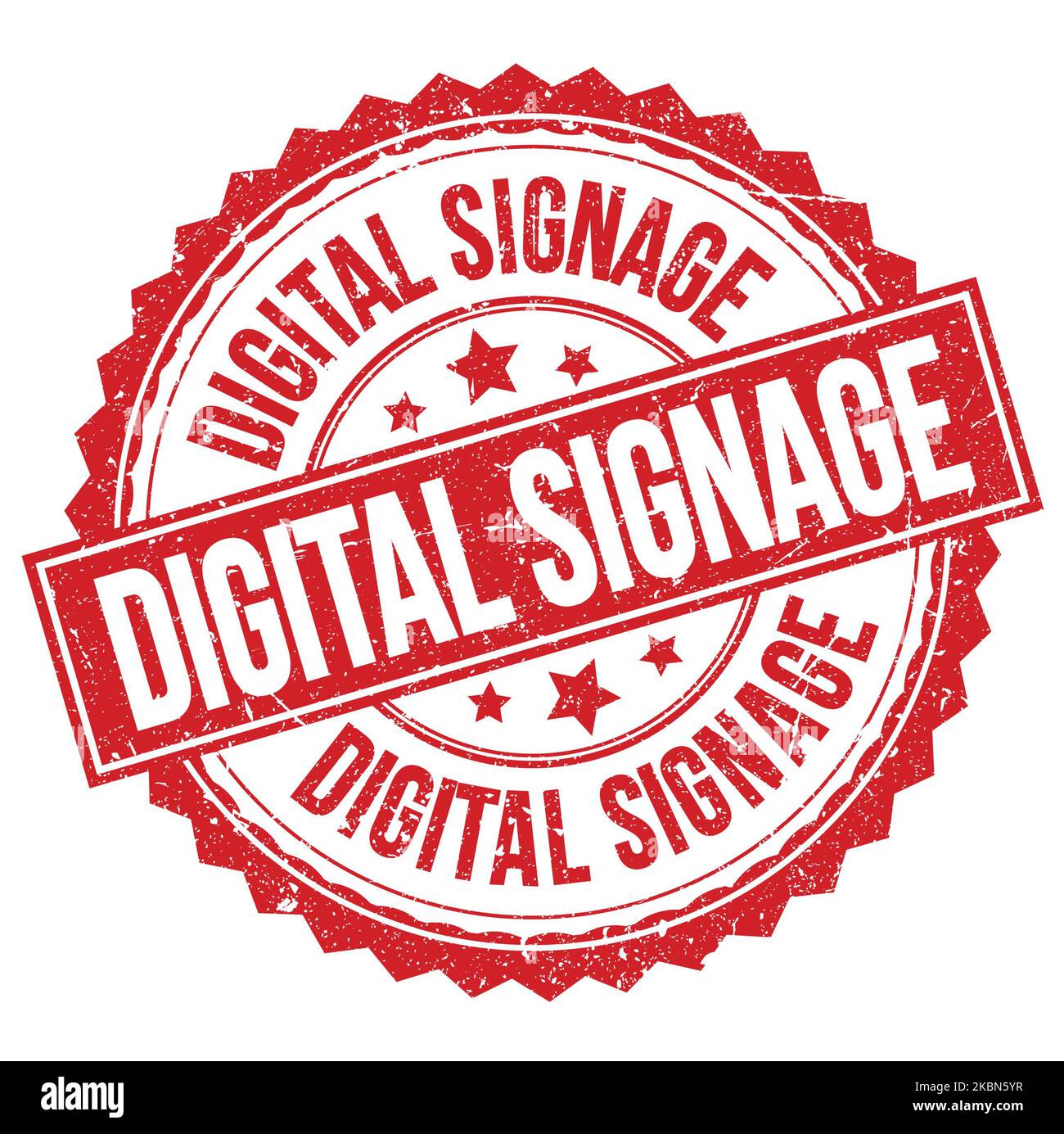 DIGITAL SIGNAGE text written on red round stamp sign Stock Photo - Alamy