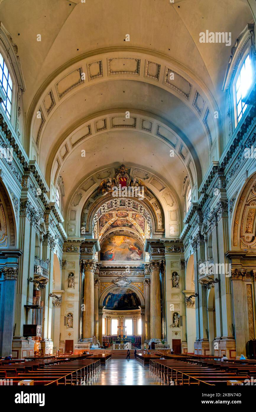 Interior of the Cathedral,  Bologna Italy Stock Photo