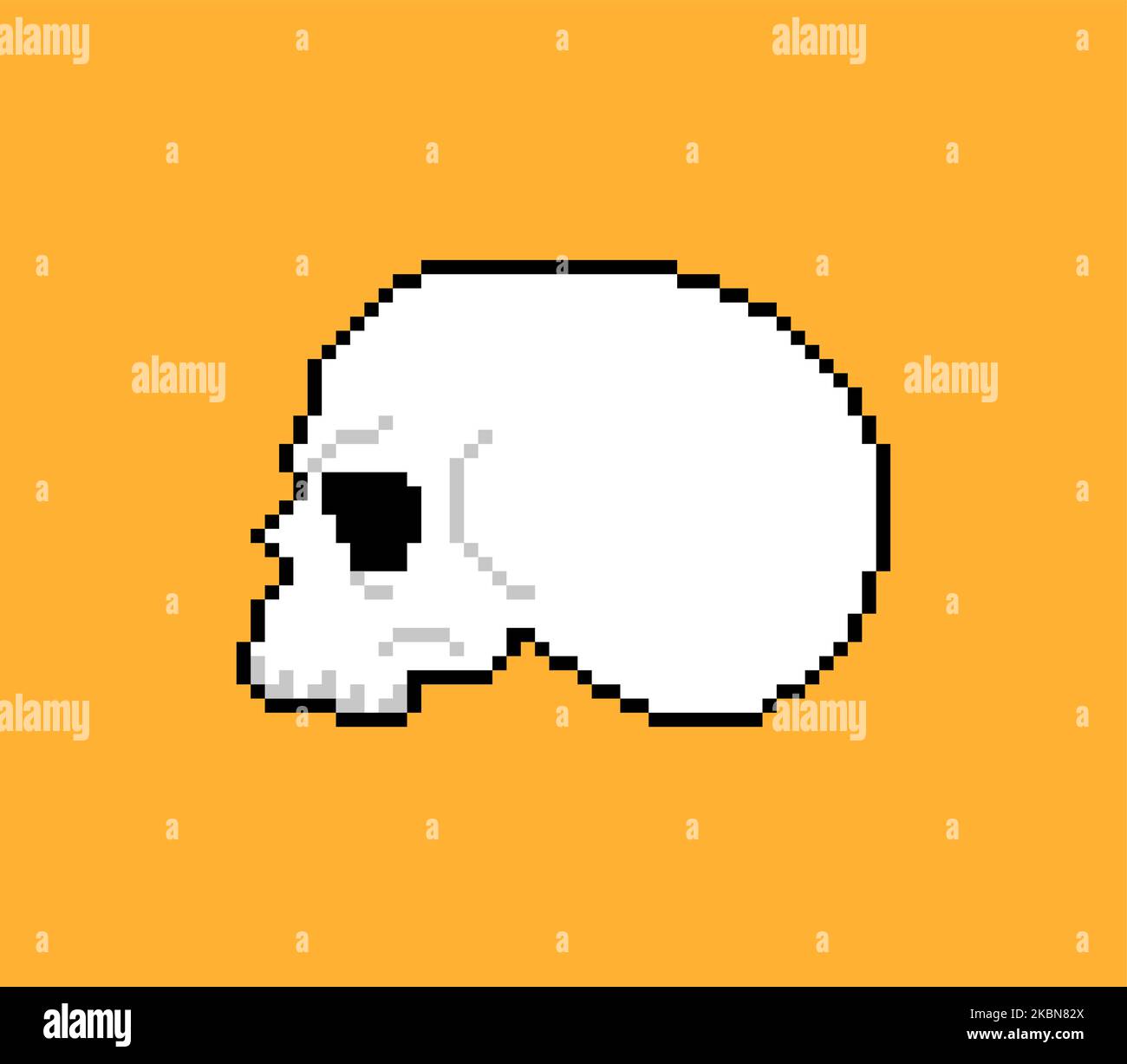 8bit head  Pud Pud Meets a Friendly Skull - ZX Spectrum 8-Bit Legend