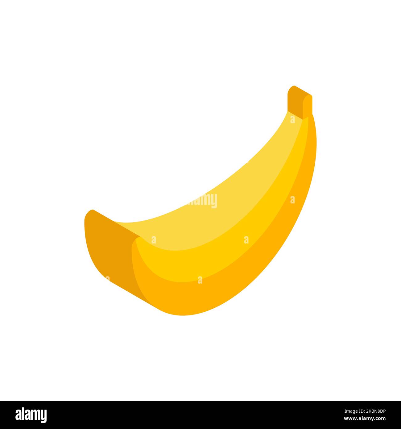 Banana isometric style isolated. Fruit Vector illustration Stock Vector