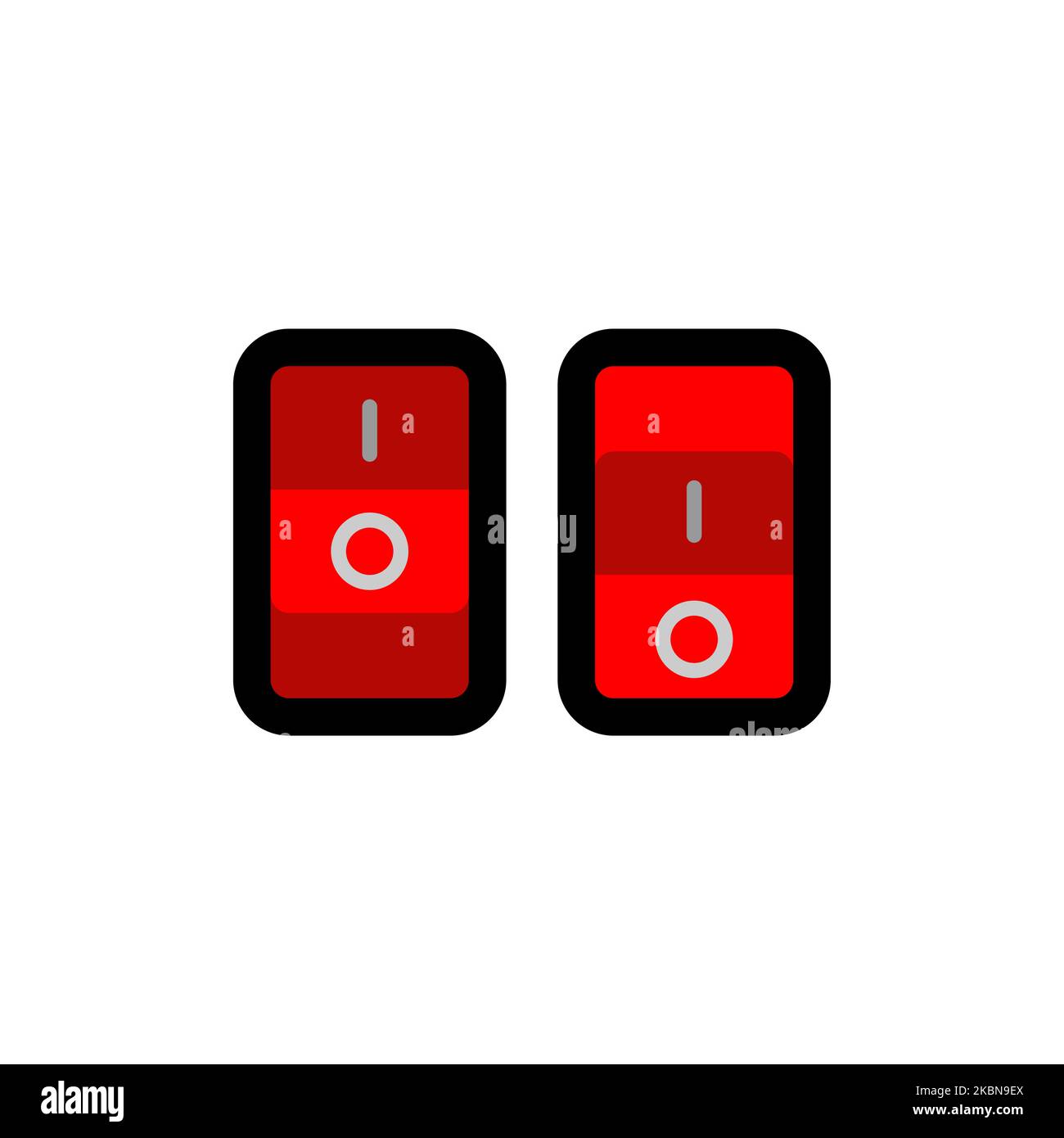 Switch off and on. On/off button isolated. Vector illustration Stock ...