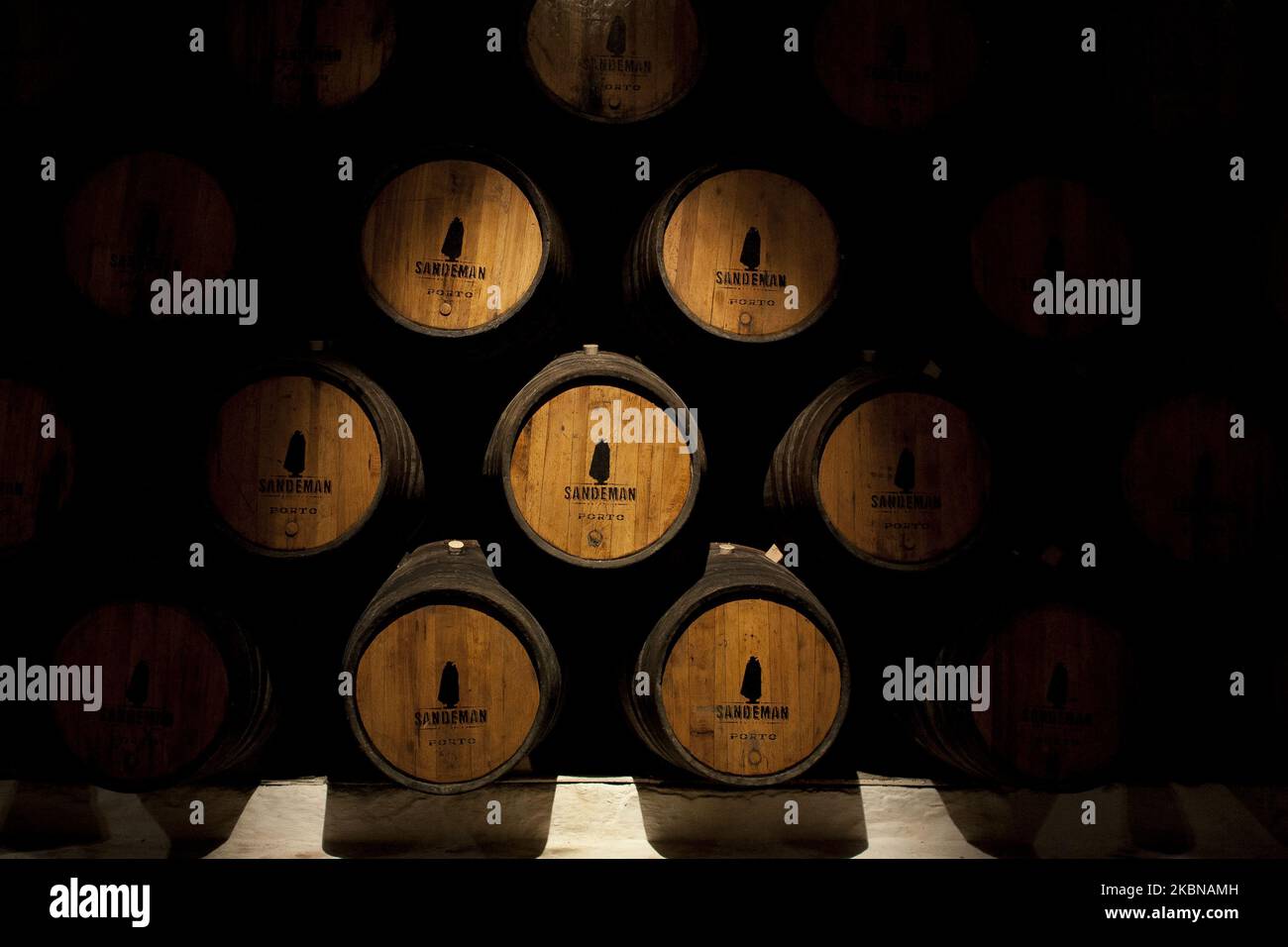Sandeman wine cellars, in Porto, Portugal, Port wine. These wines were born in the 16th and 17th