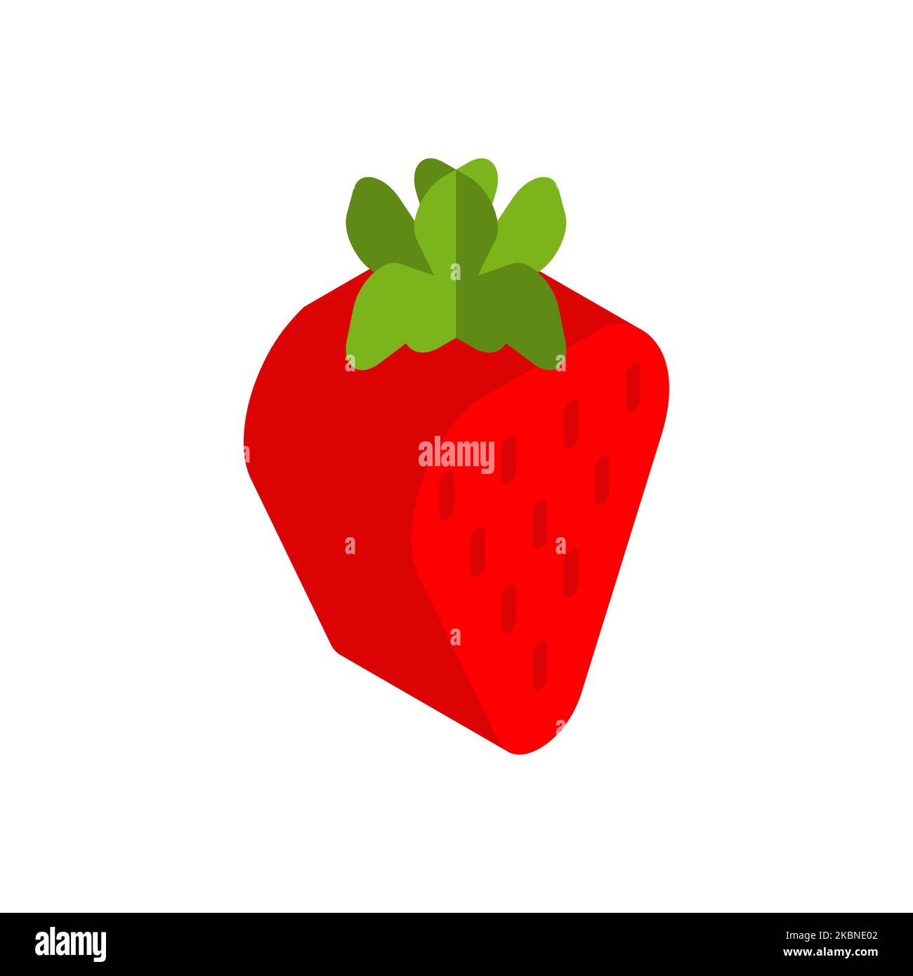 Strawberry isometric style isolated. Berry Vector illustration Stock Vector