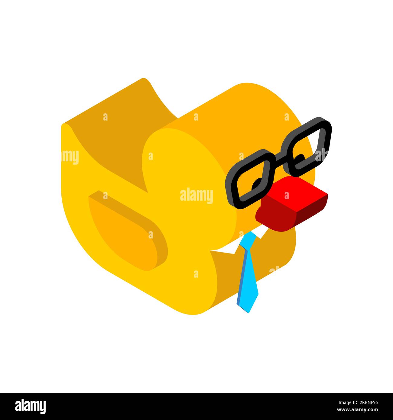 Rubber duck businessman. Rubber duck manager. Vector illustration Stock ...