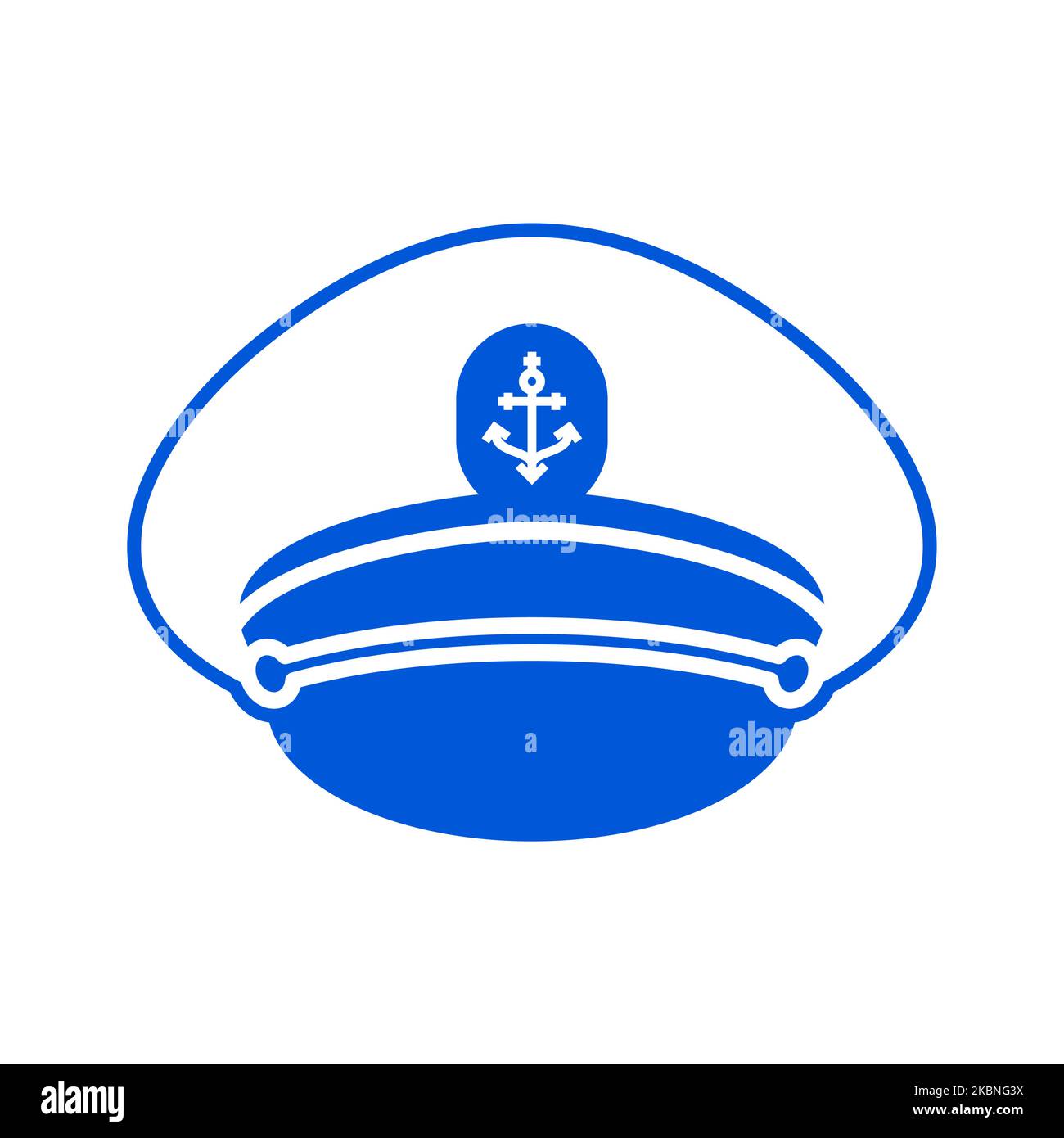 Captain cap icon isolated. Vector illustration Stock Vector