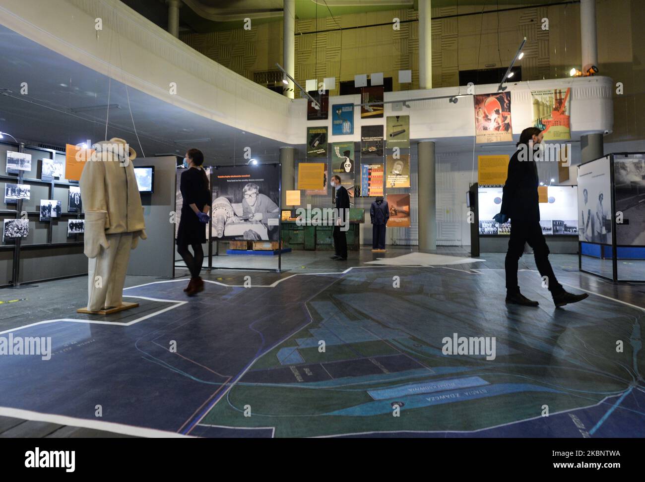 A general view of the main room inside the PRL Museum in Nowa Huta district of Krakow. The PRL Museum retraces the forty-year history of the pro-communist People's Republic of Poland (PRL). It it located in the former cinema 'Swiatowid'. The museum also offers guided tours through nuclear bunkers of Nowa Huta. On Monday, April 27, 2020, in Krakow, Poland. (Photo by Artur Widak/NurPhoto) Stock Photo