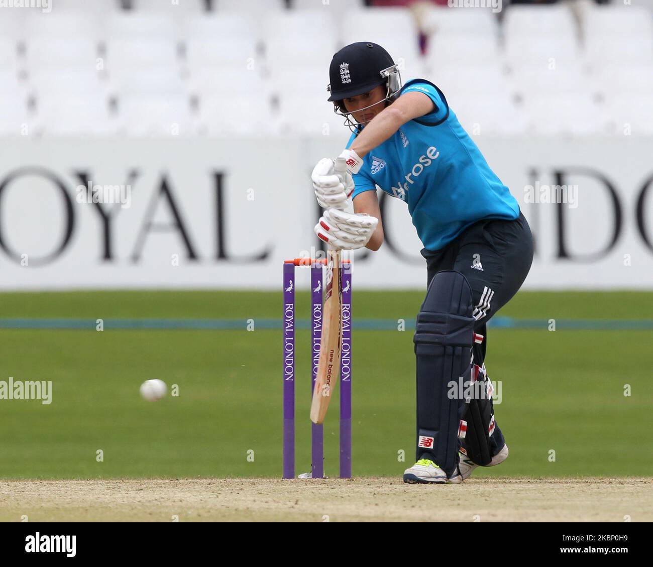 Charlotte Edwards of England batting during the First One Day International between England Women and India Women at Scarborough CC, North Marie Road, Scarborough on Thursday 21st August 2014 (Photo by Mark Fletcher/MI News/NurPhoto) Stock Photo