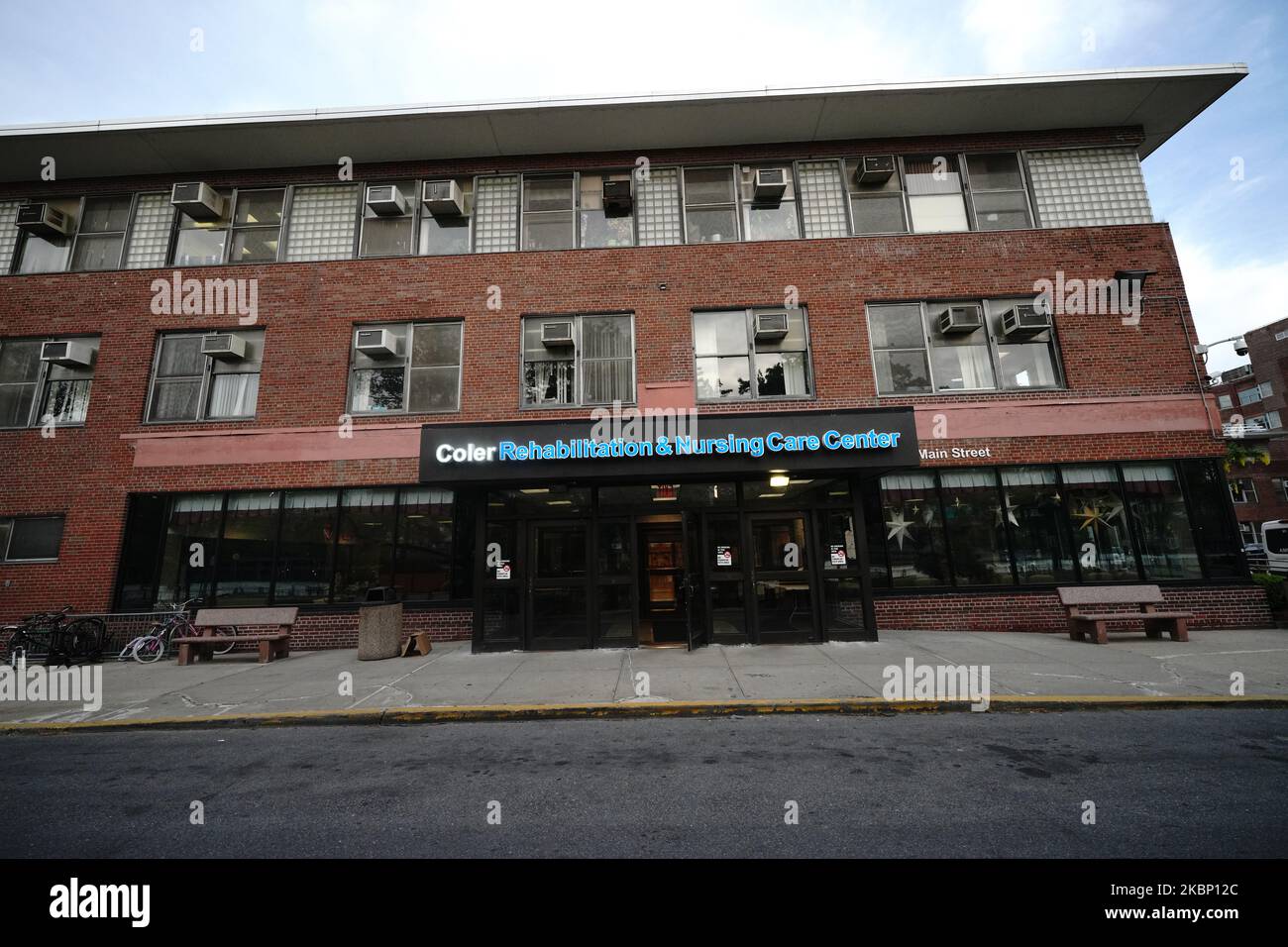 A view of NYC Health + Hospitals/Coler in Randall’s during the coronavirus pandemic on May 18, 2020 in New York City. COVID-19 has spread to most countries around the world, claiming over 316,000 lives with over 4.8 million infections reported. NYC under fire for placing COVID-19 patients in nursing home. (Photo by John Nacion/NurPhoto) Stock Photo
