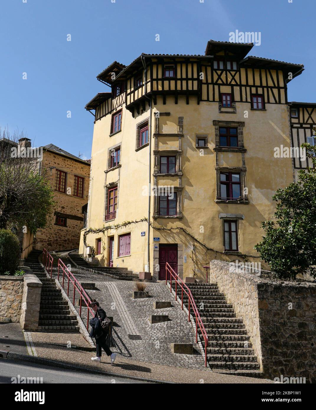 Tulle, central southern France: old house in “rue du Fouret” street. Stock Photo