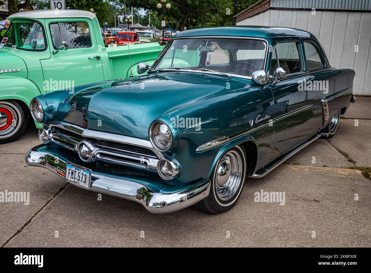 Des Moines, IA July 01, 2022 High perspective front corner view of a