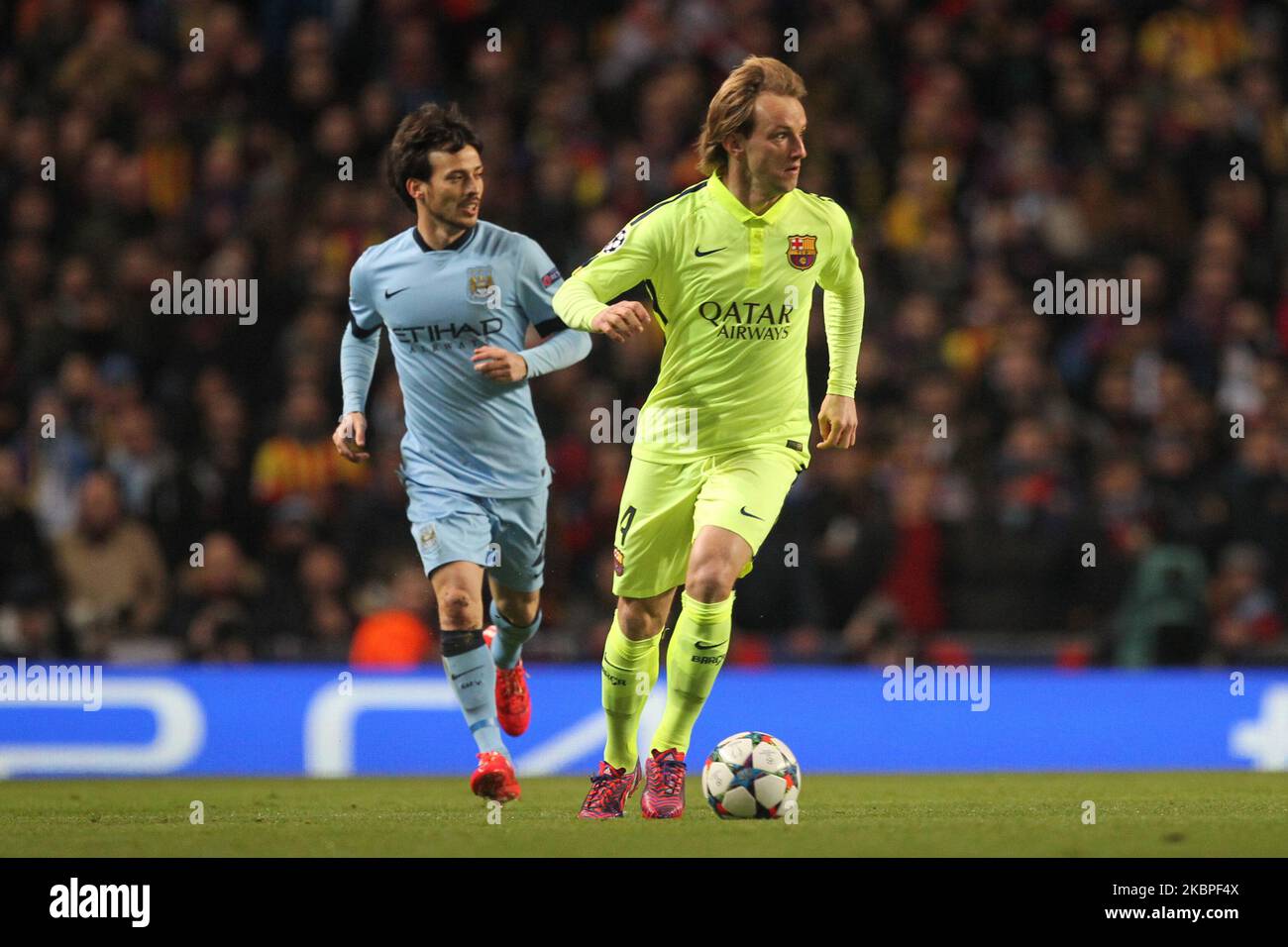 Ivan Rakitic of Barcelona during the UEFA Champions League Round of 16 1st Leg between Manchester City and FC Barcelona at the Etihad Stadium, Manchester on Tuesday 24th February 2015 (Photo by Mark Fletcher/MI News/NurPhoto) Stock Photo