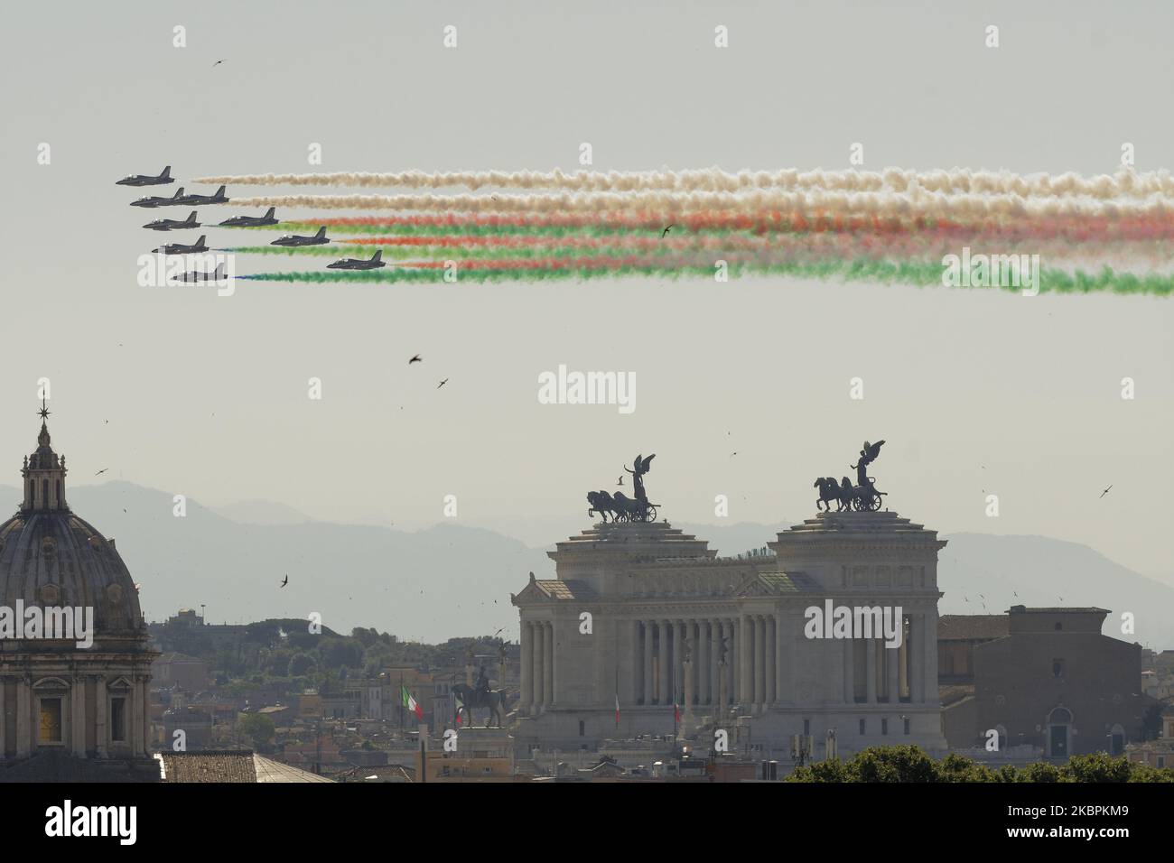 The Italian Air Force acrobatic unit Frecce Tricolori (Tricolored ...