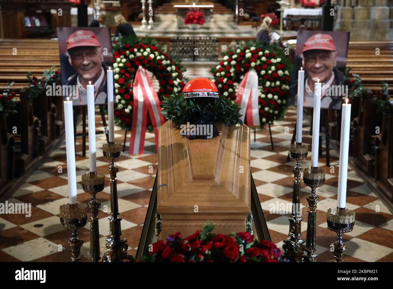 Niki Lauda's funeral at St Stephen's cathedral in Vienna, Austria on