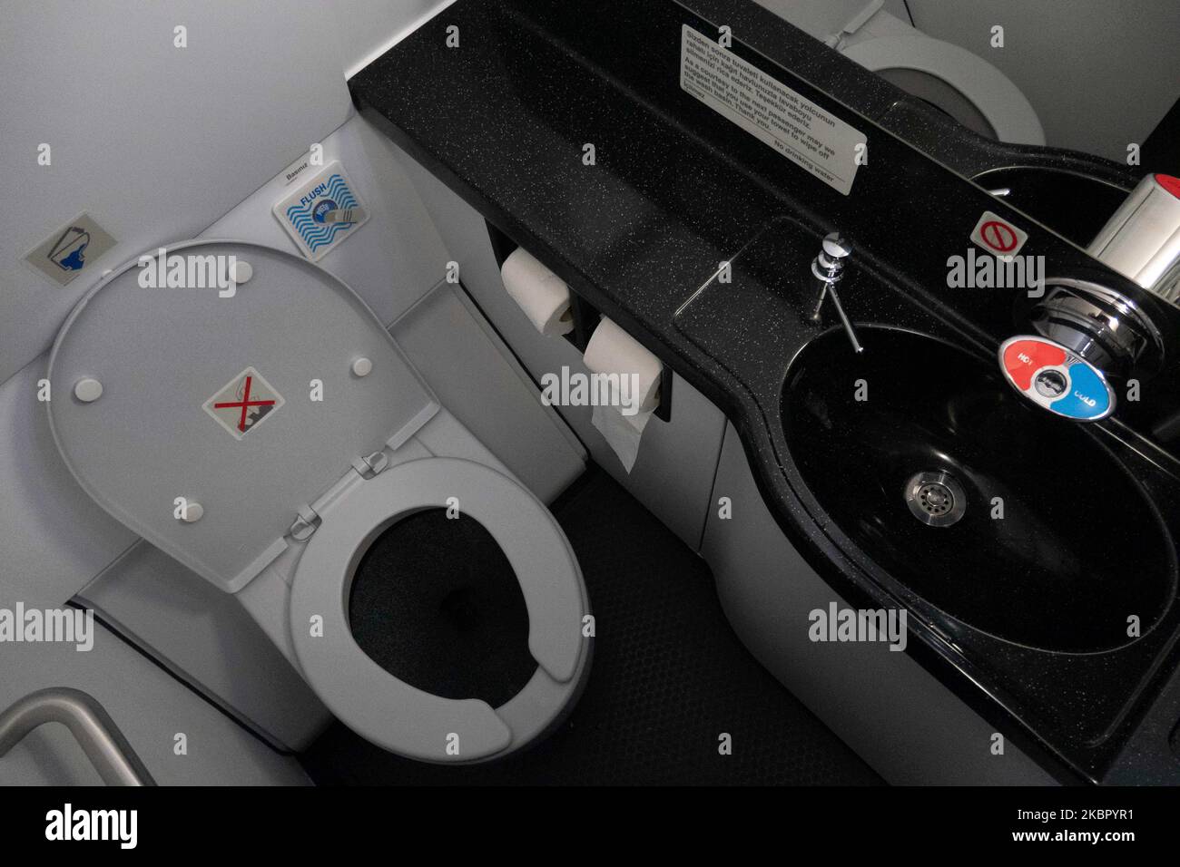 New designed spacious Lavatory WC Bathroom Toilets. Flying with