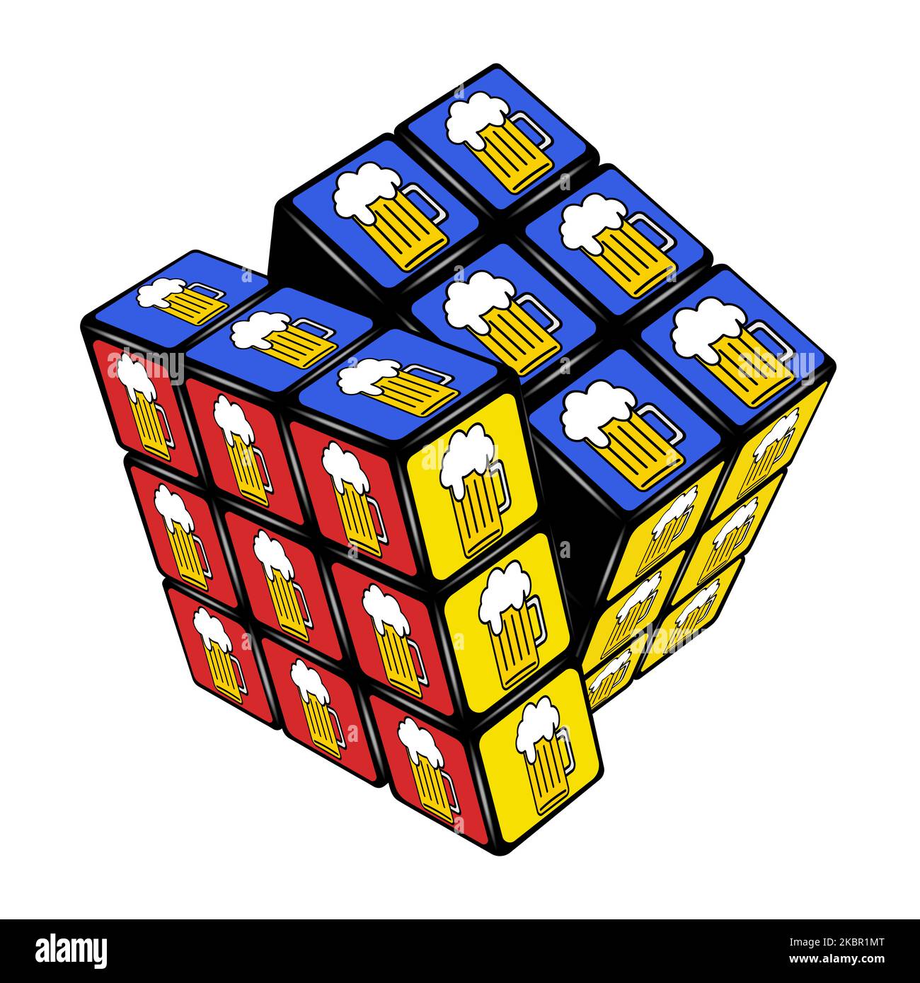 The complex puzzle is successfully solved Stock Photo - Alamy
