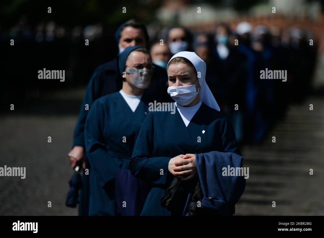 Members of different catholic religious orders seen during a mass led ...