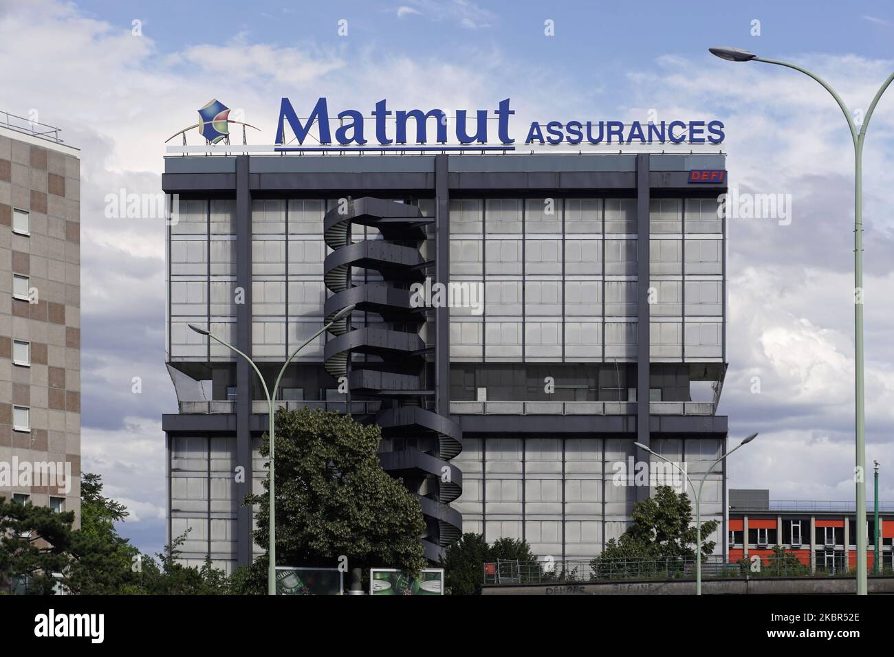 View of the French Mutual Insurance's headquarters Matmut on June 9, 2020 in Paris, France. The group has introduced its results 2019 with robust growing (Photo by Daniel Pier/NurPhoto) Stock Photo
