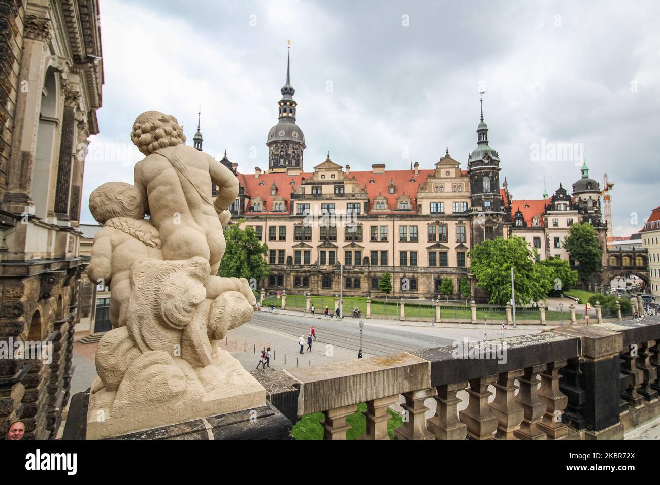 Almost empty due the Covid-19 related lack of tourist, old town street is seen in Dresden, Germany on 11 June 2020 (Photo by Michal Fludra/NurPhoto) Stock Photo